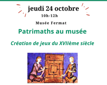 Patrimaths au Musée - Atelier création de jeux 