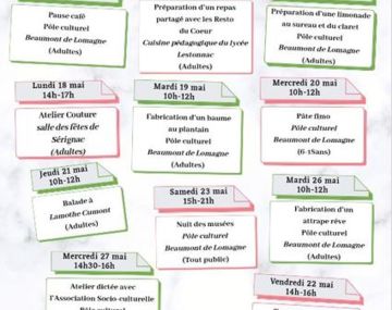 Ateliers EVS - Programme mai 2026 
