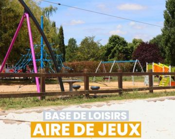 Play area at Lac de Beaumont. 