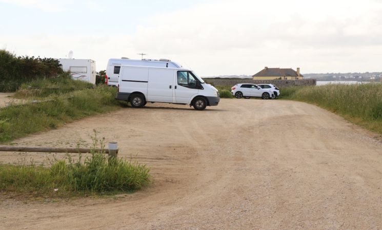 aire de camping car entre Lorient et Guidel avec vue sur l'océan (Morbihan, 56)