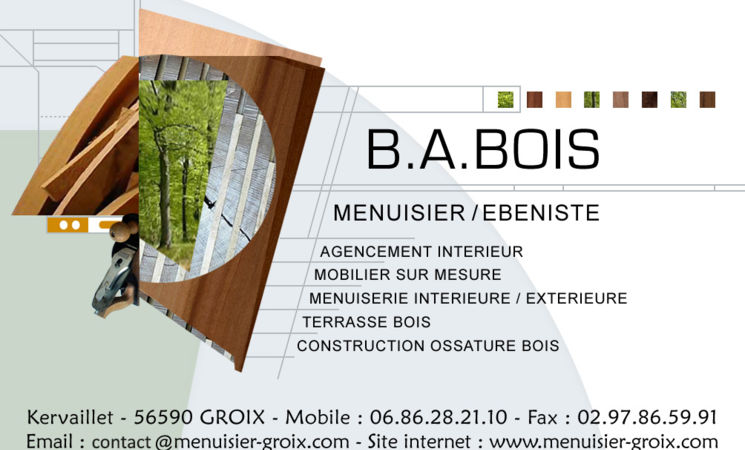 B.A.BOIS, Menuisier/Ebéniste pour agencements intérieurs et extérieurs à l'île de Groix à Lorient Bretagne Sud (Morbihan, 56)