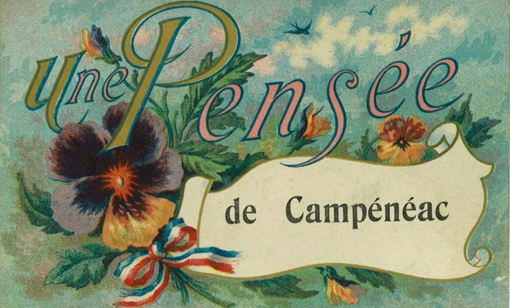 Carte postale ancienne au musée de la carte postale, Le Carton Voyageur à Baud, proche Lorient Bretagne Sud (Morbihan, 56)