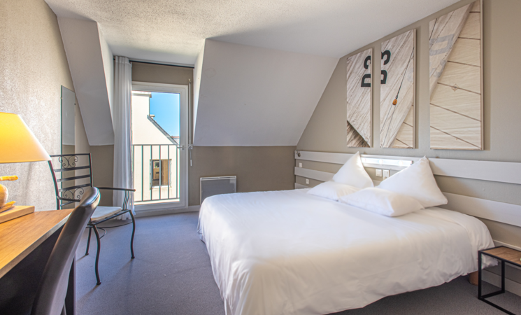 Chambre double à la résidence, hostel Naéco au Pouldu Finistère, près de Lorient Bretagne Sud (Morbihan, 56)