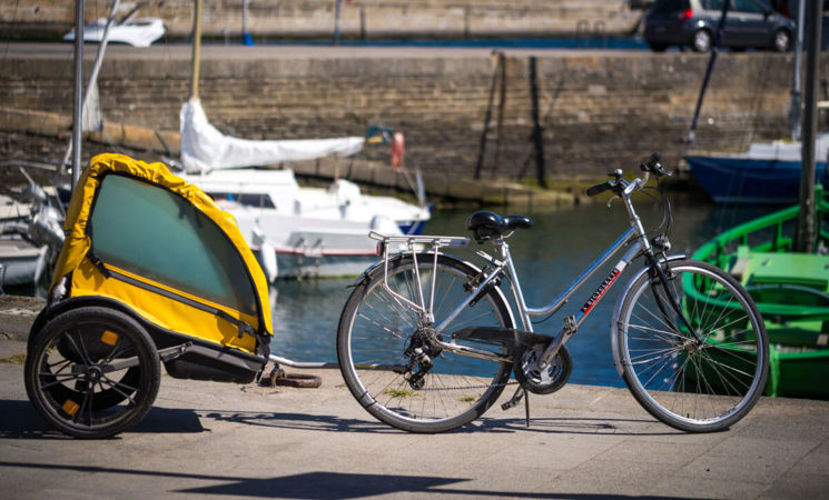 Coconut's location de vélos avec remorques pour les enfants à l'île de Groix Lorient Bretagne Sud, (Morbihan, 56)