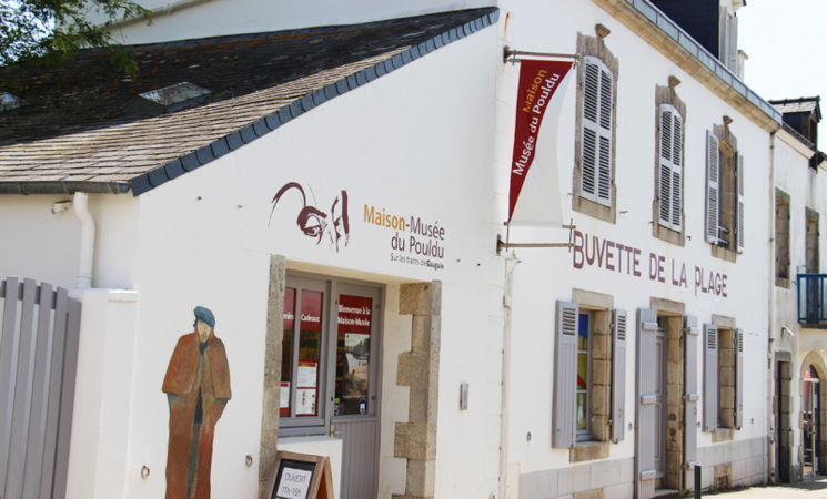 La Buvette de la plage recontituée à la Maison-Musée Gauguin de Clohars-Carnoet, proche Lorient Bretagne Sud (Finistère, 29)