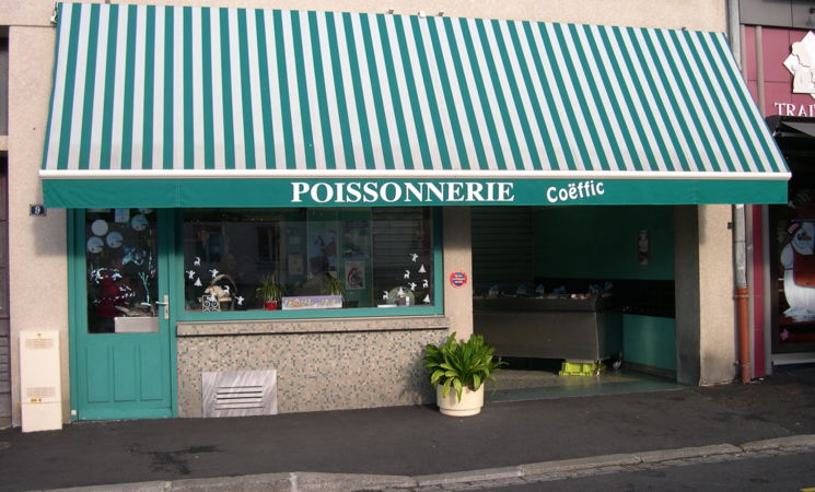 La Poissonnerie Coeffic à Hennebont, proche Lorient Bretagne Sud (Morbihan, 56)