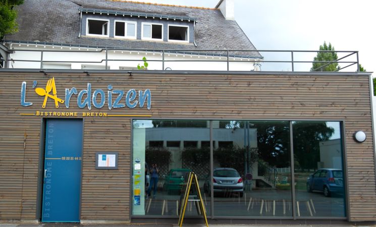 Les menus s'adaptent à l'approvisionnement des producteurs locaux au Restaurant L'Ardoizen à Riantec, proche Lorient Bretagne Sud (Morbihan, 56)