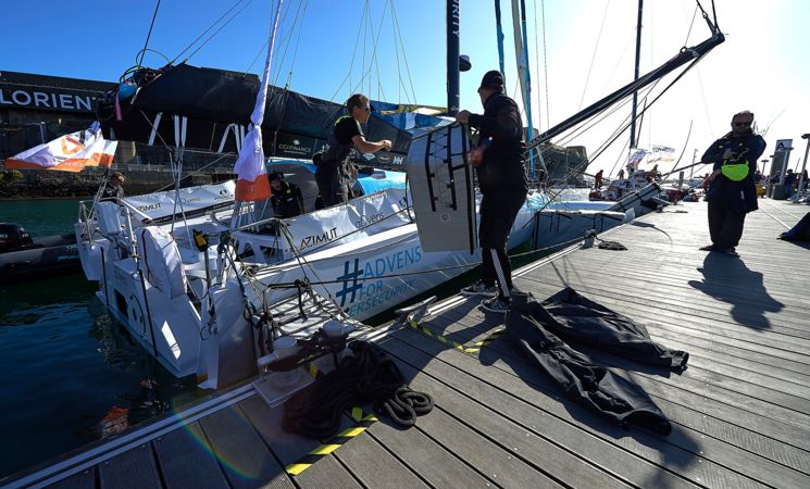 Lieu d'entraînement et port d'attache des bateaux de courses, le Port de plaisance de Lorient La Base, Bretagne Sud (Morbihan, 56)