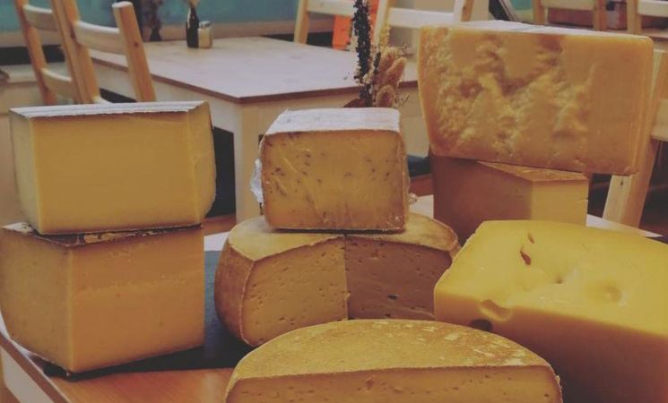 Une selection de fromages bio de l'épicerie vrac, café & restaurant 100% végétarien, Les bocaux d'abord à Lorient Bretagne Sud (Morbihan, 56)