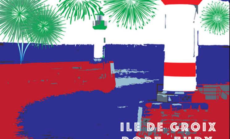 Feu d'artifice, concert et bal du 13 juillet à Port-Tudy, sur l'île de Groix (Morbihan)