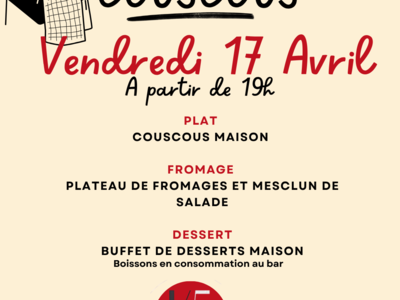 Soiree couscous 17 avril