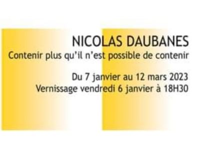 Exposition Nicolas Daubanes - Contenir plus qu'il n'est possible de contenir