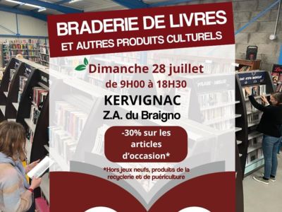 Braderie de livres et de produits culturels d’occasion