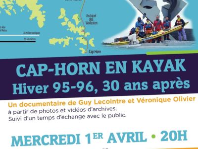 Projection « Cap Horn en kayak de mer, 30 ans après »
