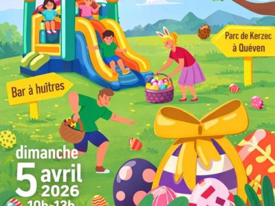 Chasse aux œufs dans le parc de Kerzec