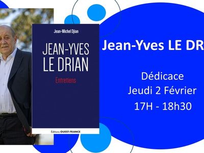 Jean-Yves Le Drian en dédicace