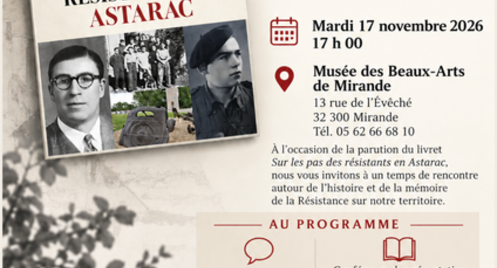 Présentation officielle du livret : Sur les pas des Résistants en Astarac_Mirande
