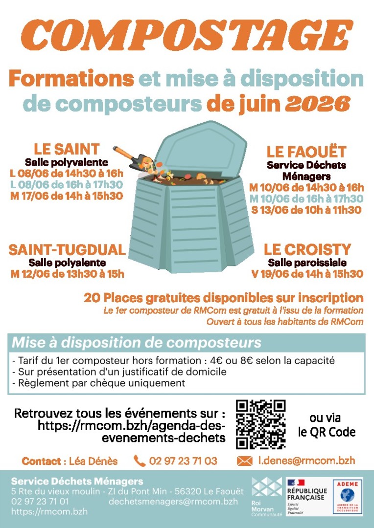 Affiche formation compostage juin 2026