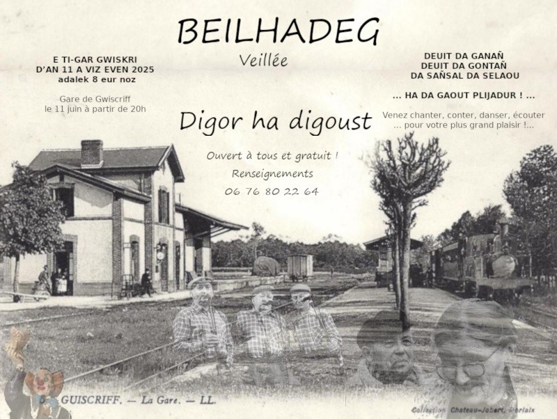 Veillée en breton à la gare de Guiscriff