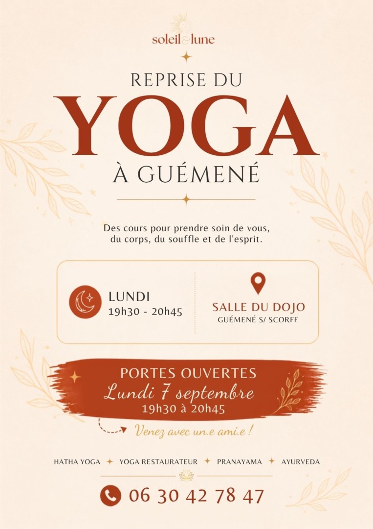 affiche yoga rentrée Guémené