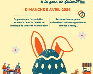 Chasse aux oeufs à la gare de Guiscriff