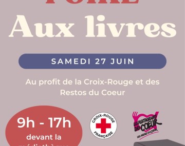 Foire aux livres au profit des Restos du Coeur et de la Croix-Rouge