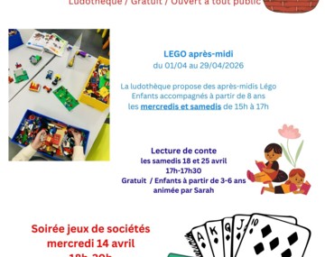 L'agenda d'avril à la médiathèque