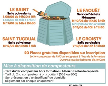 Permanence de mise à disposition de composteurs à Le Saint