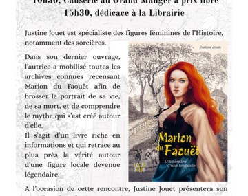 Marion du Faouët : parution d'un nouveau livre événement