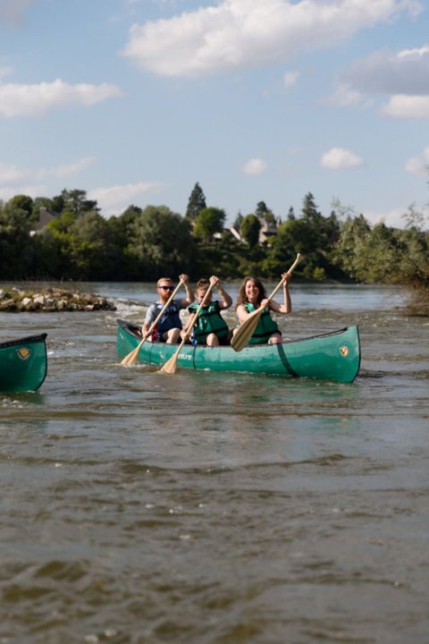 En canoë canadien sur la Loire