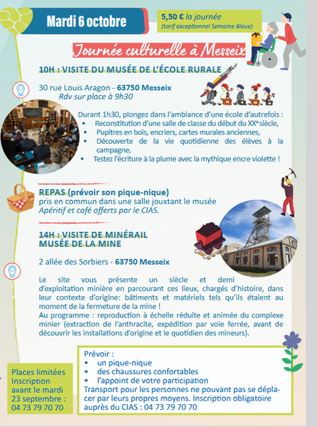 Semaine bleue - Journée culturelle à Messeix