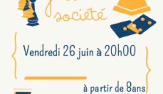 Soirée jeux de sociétés