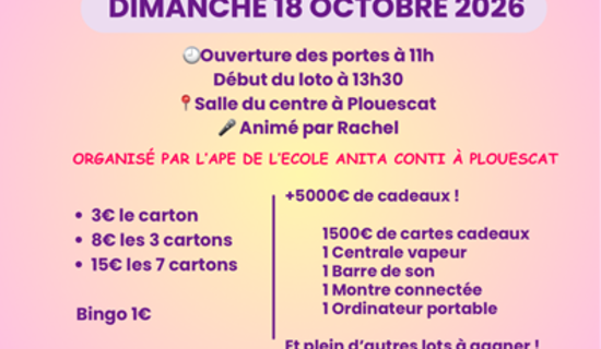 Loto de l'APE Anita Conti Plouescat