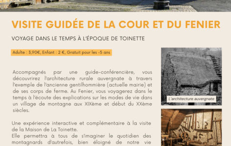 Visite guidée de la cour et du fenier_Murat-le-Quaire