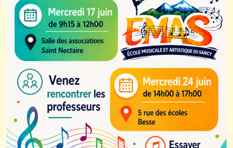 Journée Portes ouvertes de l'école de musique du Sancy_Saint-Nectaire