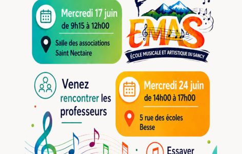 Journée Portes ouvertes de l'école de musique du Sancy_Saint-Nectaire