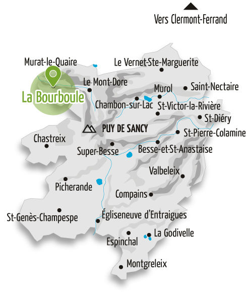 Ancien Fanion Le Sancy La Bourboule Avec Blason, France, état D'occasion