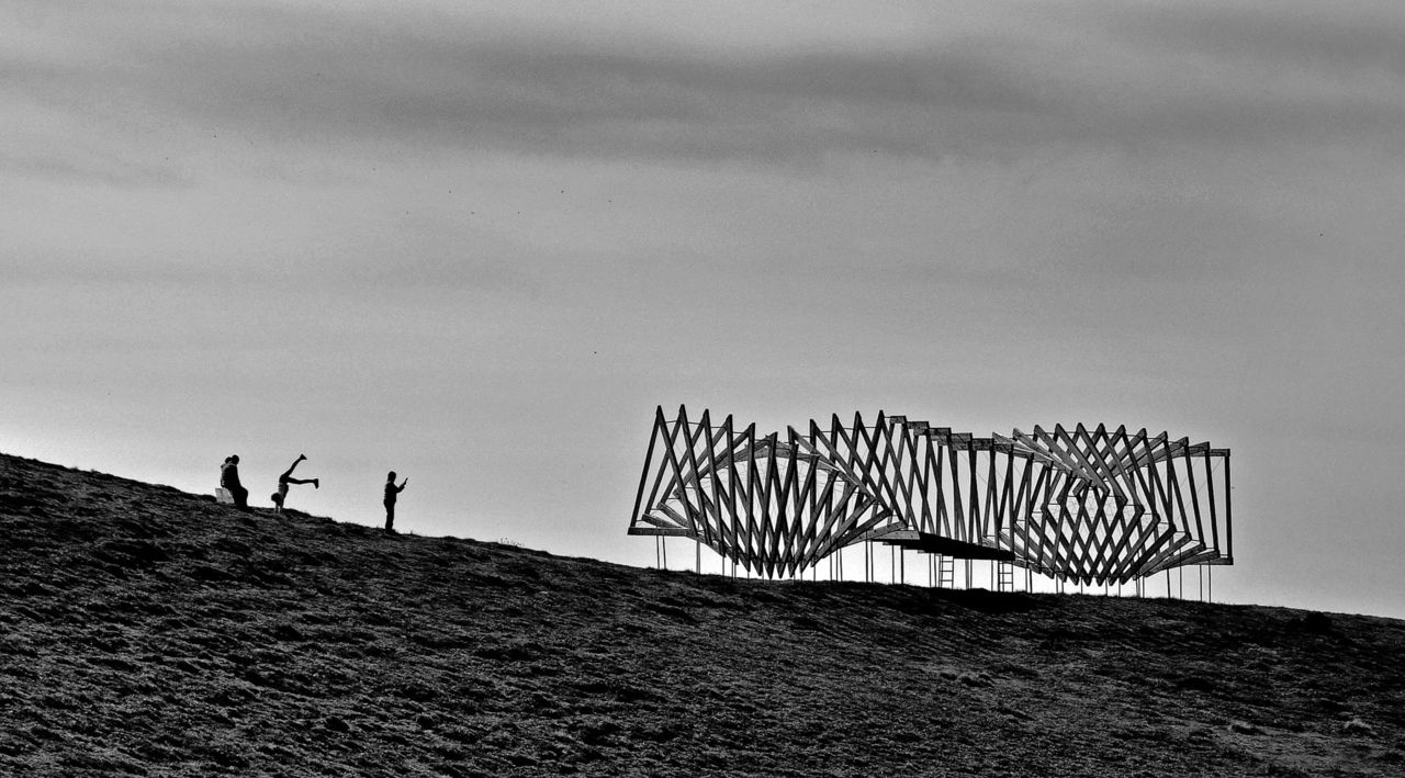 Horizons Arts Nature en Sancy, Entresort par le collectif A’PIL. Crédit photo : Gérard Blanchamp