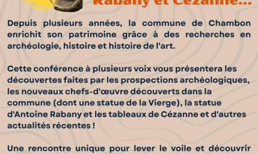Conférence : Archéologie et culture à Chambon-sur-Lac