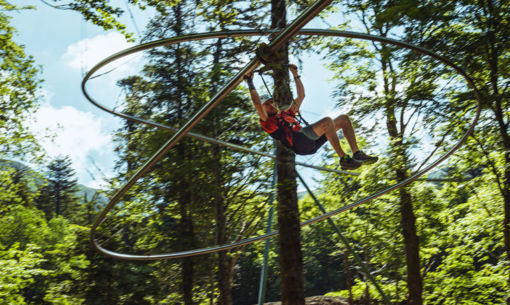 La Tyrolienne à virages du Mont-Dore