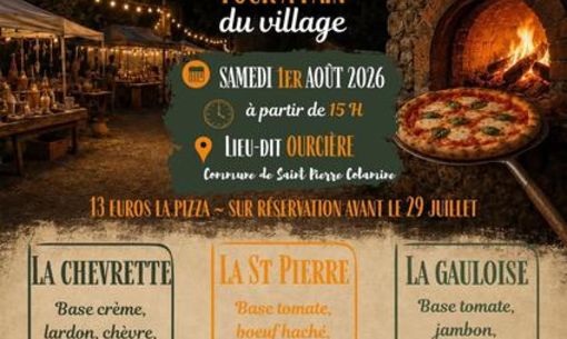 Marché artisanal vide grenier nocturne pizza cuite