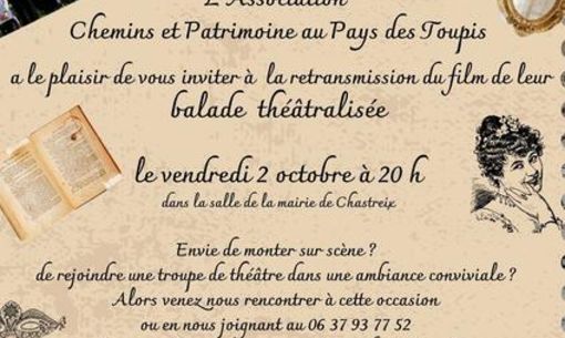 Diffusion du film de la balade théâtralisée