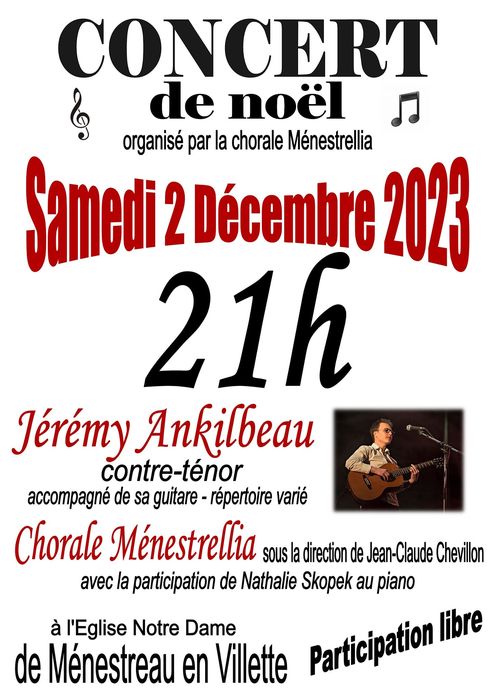 concert de Noël - 02 décembre 2023 - ménestreau