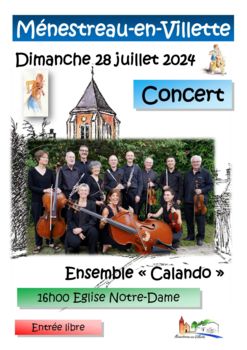 Concert Ensemble Calando • Ménestreau en Villette