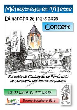 Concert de la Compagnie des anches de Sologne et de l'ensemble de clarinettes de Romorantin