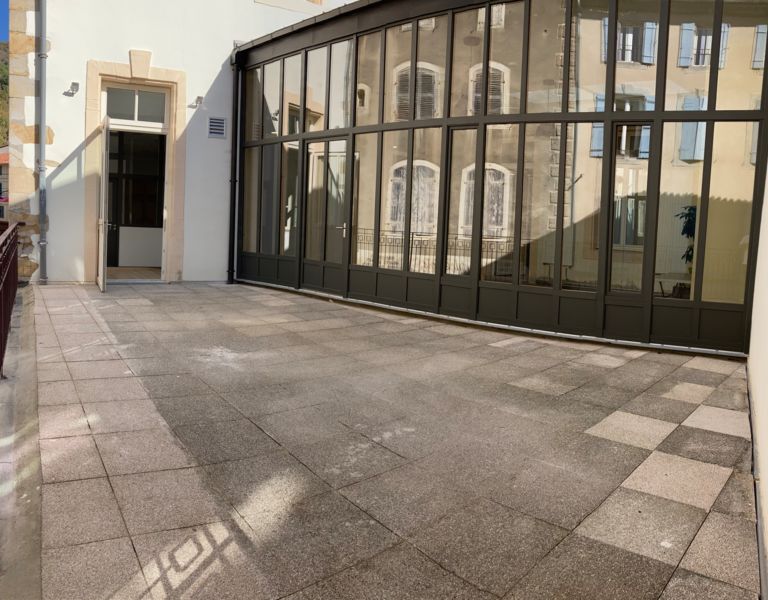 Terrasse + verrière / salles, 